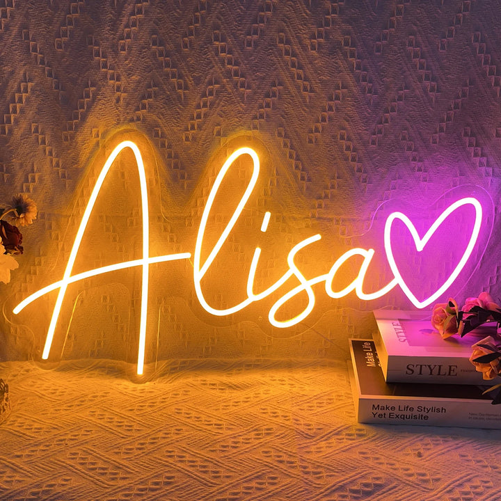 Custom Name Neon Sign Baby Birthday Party Gift Kid Room Home Wall Decor