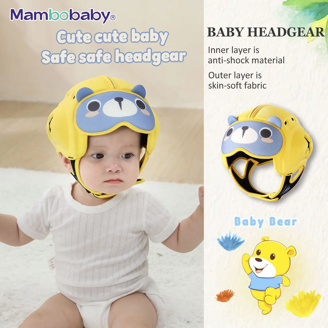 Mambobaby Safe Anti-Shock Baby Helmet