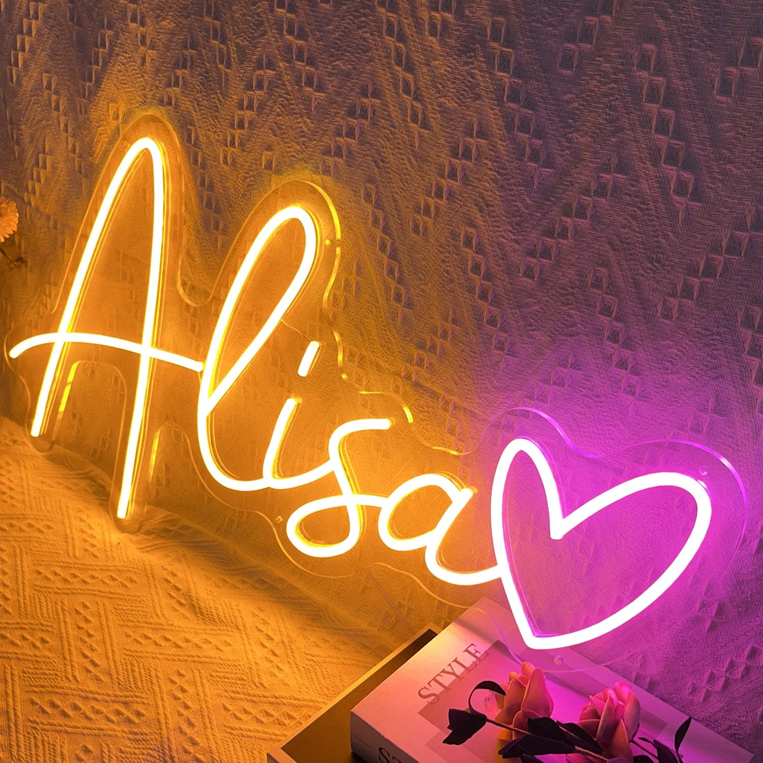 Custom Name Neon Sign Baby Birthday Party Gift Kid Room Home Wall Decor