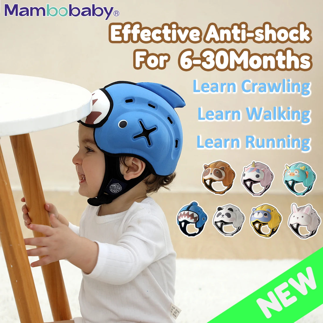 Mambobaby Safe Anti-Shock Baby Helmet